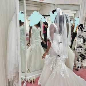 Never worn Mori Lee Prospera Bridal Bride wedding Dress Ivory Mermaid Trumpet